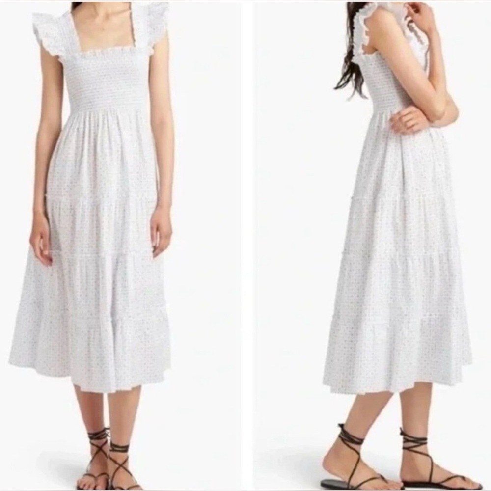Hill House White Ruffle Dress